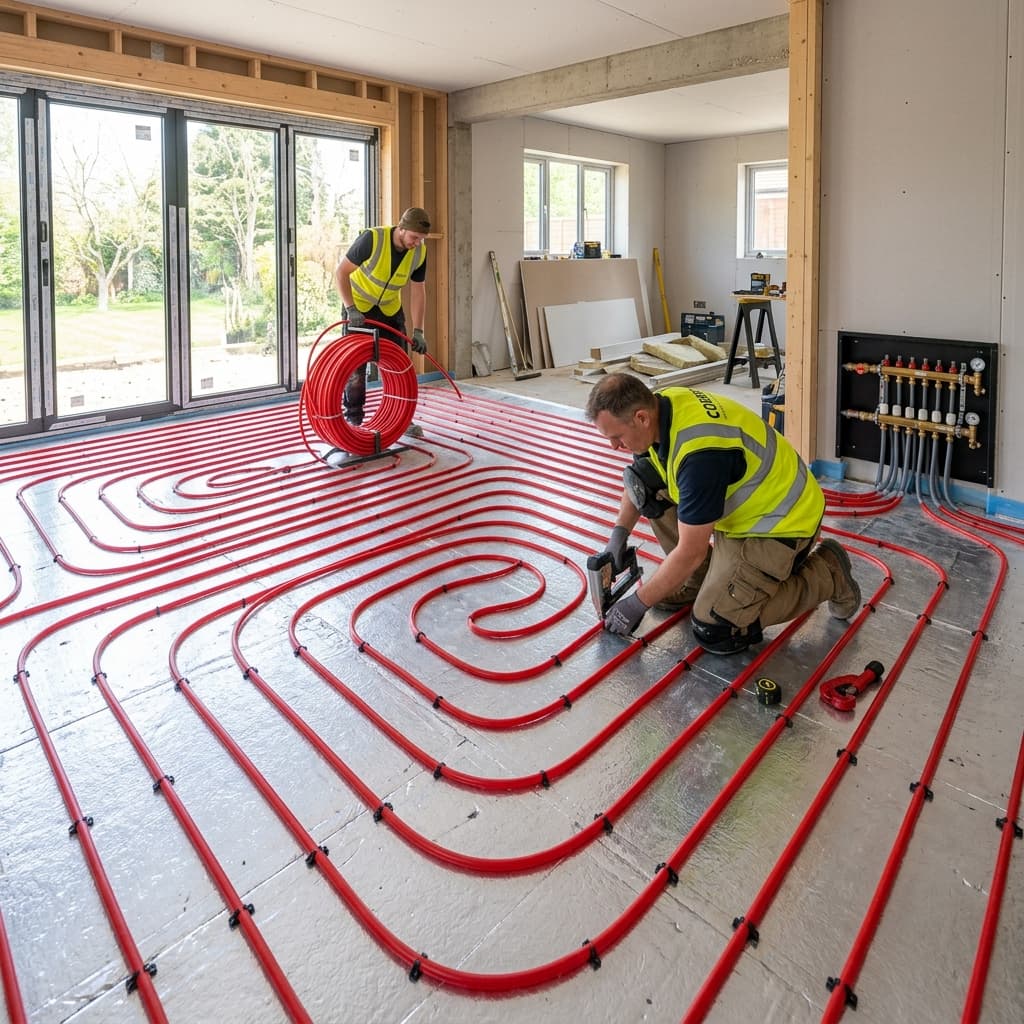 Instalación de tubería PEX para piso radiante