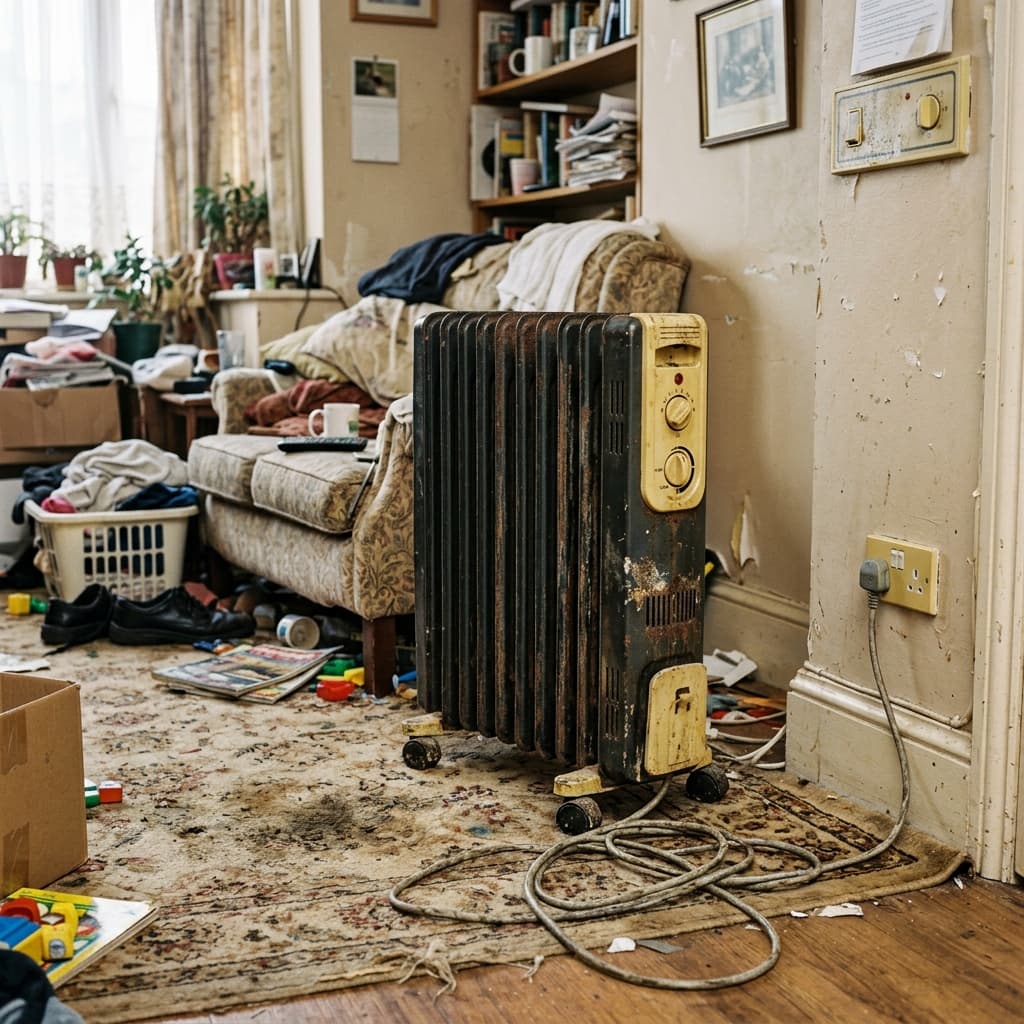 Radiador eléctrico de aceite viejo