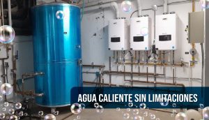 Sistema de agua caliente central con tanque de acumulacion